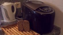 Pedro sometimes makes his own bread the old fashioned way, but the bread machine makes it less time consuming