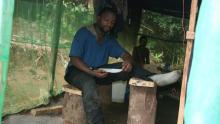 When Denis spent 2 years in the rainforest, conducting his research, his footprint was extremely low