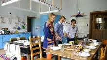 The kitchen is where people come together and connect. Everyone helps out and makes vegetarian, local and sustainable food