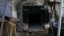 A test version of a wood oven in the garden for the bread baking initiative